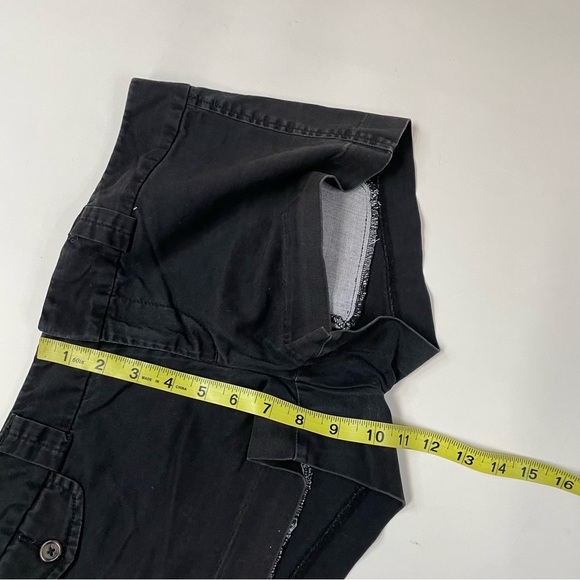 American Eagle Womens Shortie Shorts Chino Size 6 Solid Black Flap Pockets #1089 - Picture 4 of 11
